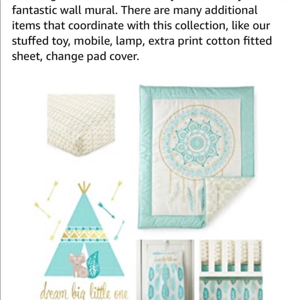 Levtex little feather crib set